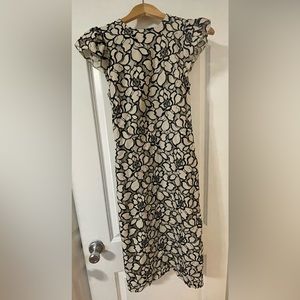 Black & White Lace H&M Midi Dress — like new!